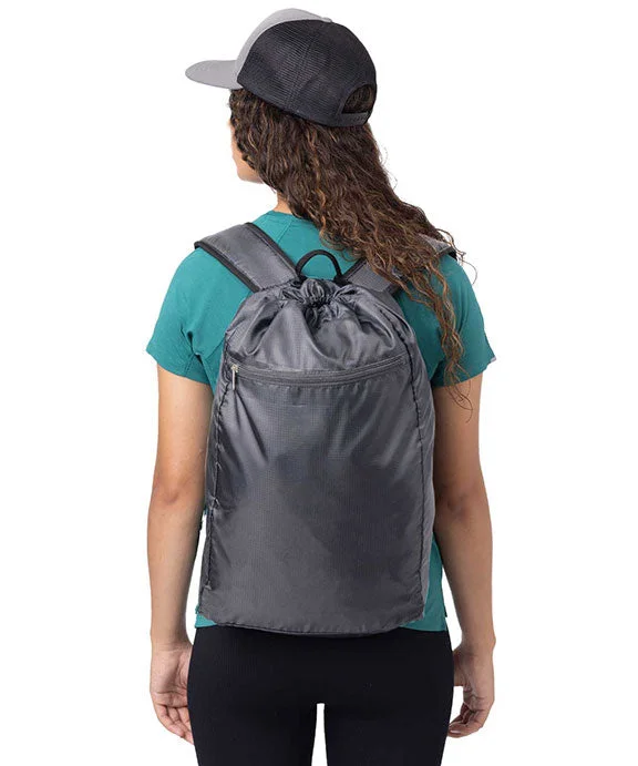 BE278 - BAGedge Getaway Cinchback Backpack | Grey