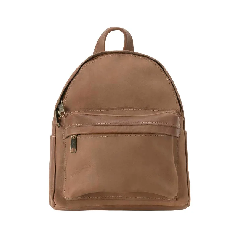 Mini Leather Backpack | Brown