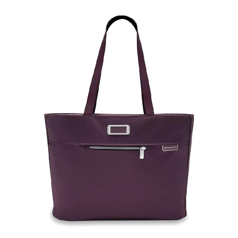 Anti - theft travel bag with RFID - blocking pockets for personal safetyBriggs & Riley Baseline Limited Edition Traveler Tote - Plum Anti - theft travel bag with RFID - blocking pockets for personal safetyBriggs & Riley Baseline Limited Edition Traveler Tote - Plum