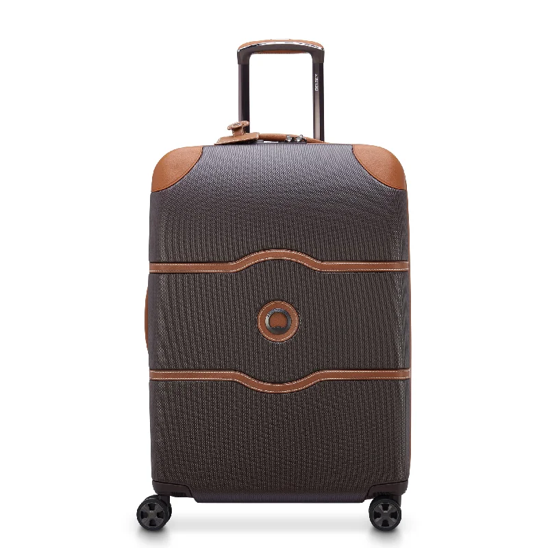 Travel bag with a built - in power bank charger for on - the - go device chargingDelsey Chatelet Air 2.0 Medium Checked Spinner Travel bag with a built - in power bank charger for on - the - go device chargingDelsey Chatelet Air 2.0 Medium Checked Spinner