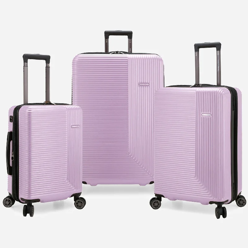 Expandable hard - shell polycarbonate travel bag for long - term international tripsEmber 3-Piece Luggage Set Expandable hard - shell polycarbonate travel bag for long - term international tripsEmber 3-Piece Luggage Set