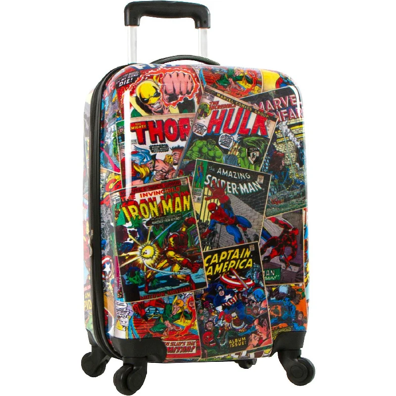 Charging station travel adapters with multiple USB ports for powering devices on the goHeys Marvel 21" Carry-On Spinner