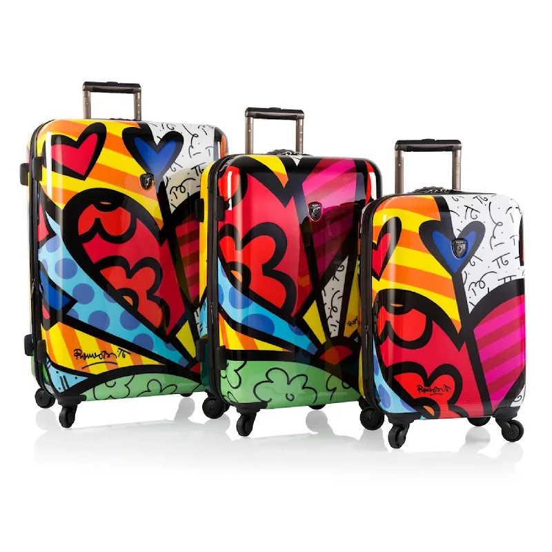 Lightweight luggage tags with personalized names and contact info for easy identificationHeys Britto 3 Piece Spinner Set Lightweight luggage tags with personalized names and contact info for easy identificationHeys Britto 3 Piece Spinner Set
