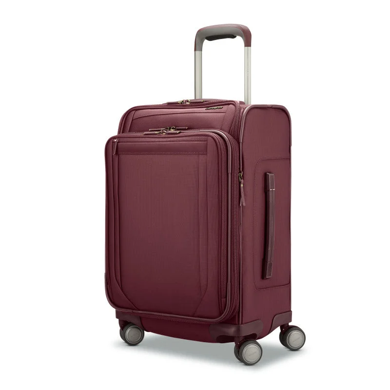 Designer - branded leather travel bag for luxury business travelersSamsonite Lineate DLX Carry On Expandable Spinner Designer - branded leather travel bag for luxury business travelersSamsonite Lineate DLX Carry On Expandable Spinner