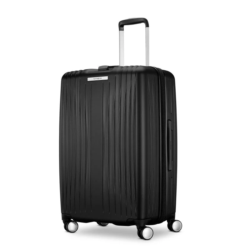 Compact carry - on travel bag with spinner wheels for easy maneuvering in airportsSamsonite Opto 3 Medium Expandable Spinner Compact carry - on travel bag with spinner wheels for easy maneuvering in airportsSamsonite Opto 3 Medium Expandable Spinner