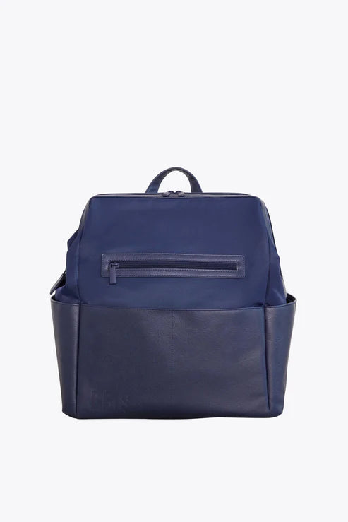 Designer - branded leather travel bag for luxury business travelersThe Backpack Diaper Bag in Navy Designer - branded leather travel bag for luxury business travelersThe Backpack Diaper Bag in Navy