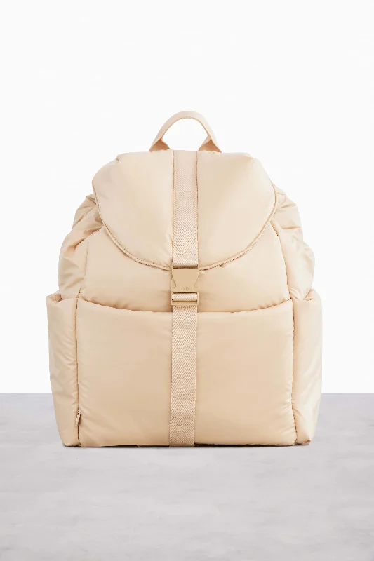 Designer - branded leather travel bag for luxury business travelersThe Cargo Backpack in Beige Designer - branded leather travel bag for luxury business travelersThe Cargo Backpack in Beige