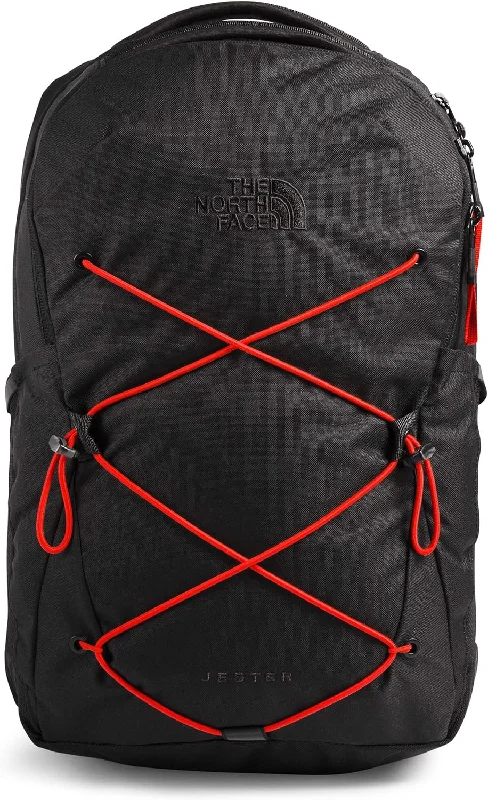 Rolling travel bag with adjustable telescopic handle for different user heightsThe North Face Women's Jester Backpack, TNF Black/Flare Rolling travel bag with adjustable telescopic handle for different user heightsThe North Face Women's Jester Backpack, TNF Black/Flare