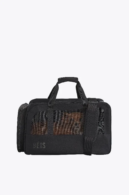 Vintage leather travel bag with brass accents for a classic and sophisticated lookThe Regulation Pet Carry-on in Black Vintage leather travel bag with brass accents for a classic and sophisticated lookThe Regulation Pet Carry-on in Black
