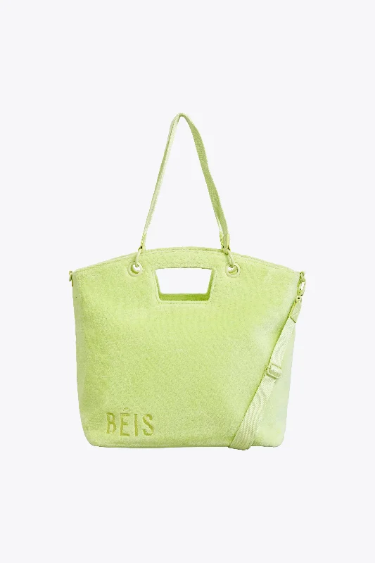 Designer - branded leather travel bag for luxury business travelersThe Terry Tote in Citron Designer - branded leather travel bag for luxury business travelersThe Terry Tote in Citron