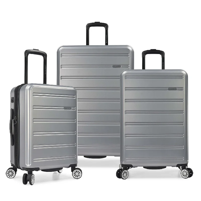 Expandable hard - shell polycarbonate travel bag for long - term international tripsTravel Select Snowcreek 3-Piece Hardside Spinner Luggage Set with USB Port Expandable hard - shell polycarbonate travel bag for long - term international tripsTravel Select Snowcreek 3-Piece Hardside Spinner Luggage Set with USB Port
