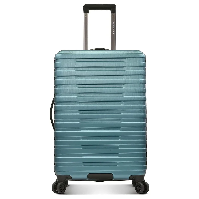 Compact carry - on travel bag with spinner wheels for easy maneuvering in airportsU.S. Traveler Boren Hardside Spinner Luggage With Aluminum Handle, Checked-Medium Compact carry - on travel bag with spinner wheels for easy maneuvering in airportsU.S. Traveler Boren Hardside Spinner Luggage With Aluminum Handle, Checked-Medium