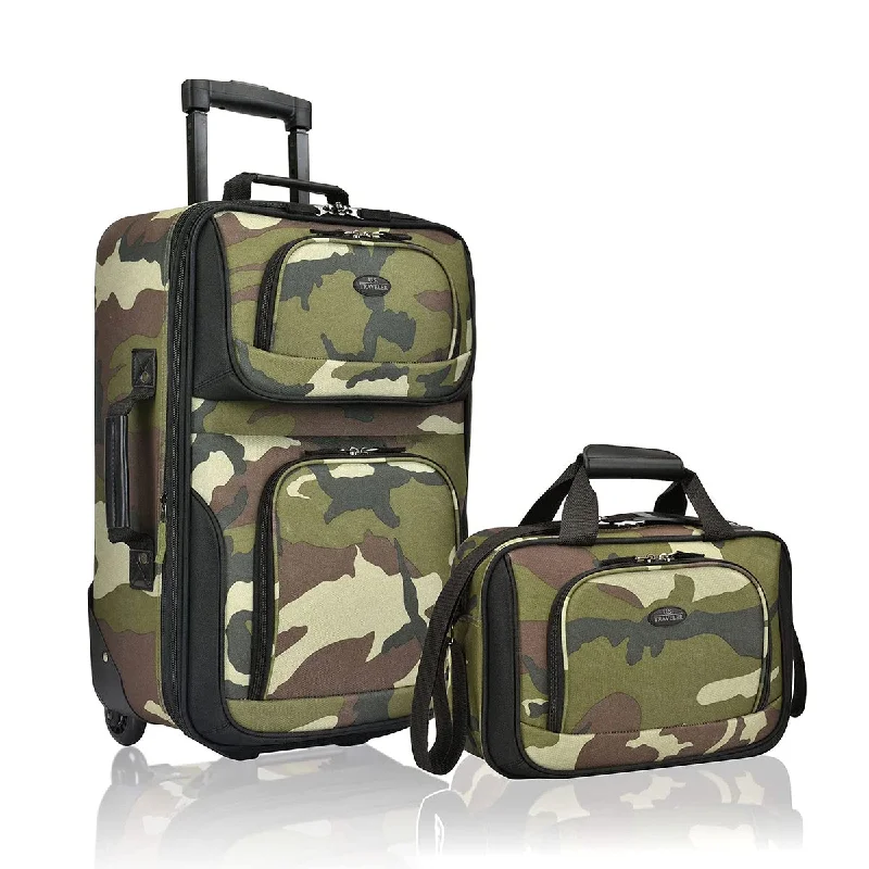 Garment - protected travel bag with hanging system for suits and dressesU.S. Traveler Rio Rugged Fabric Expandable Carry-on Luggage Set, 2 Wheel Garment - protected travel bag with hanging system for suits and dressesU.S. Traveler Rio Rugged Fabric Expandable Carry-on Luggage Set, 2 Wheel