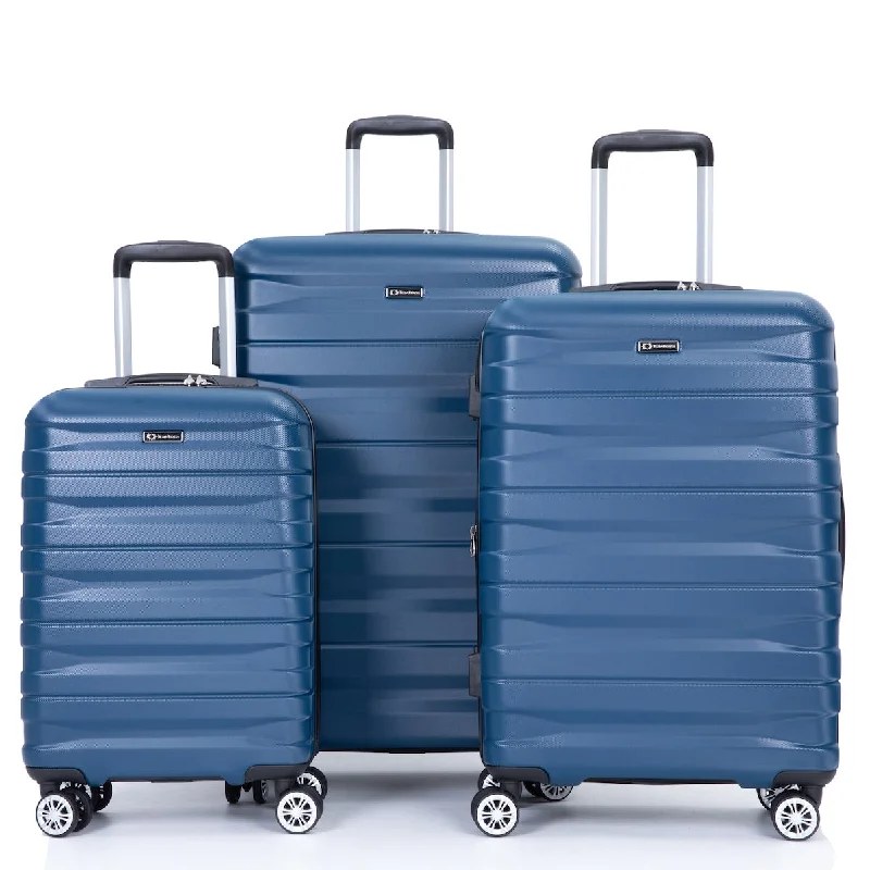 3 Piece Luggage Sets PC Lightweight & Durable Expandable Suitcase with Two Hooks, Double Spinner Wheels, TSA Lock, (21/25/29) 3 Piece Luggage Sets PC Lightweight & Durable Expandable Suitcase with Two Hooks, Double Spinner Wheels, TSA Lock, (21/25/29)
