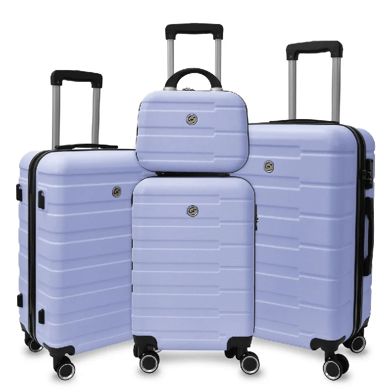 4 Piece Hard Shell Luggage Set,Carry on Suitcase with Spinner Wheels,Family Luggage Set(12/20/24/28in) 4 Piece Hard Shell Luggage Set,Carry on Suitcase with Spinner Wheels,Family Luggage Set(12/20/24/28in)