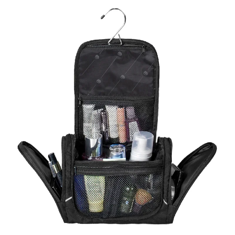 BAGSMART Nylon Cosmetic Bag With Hanger Waterproof Toiletry Bag Portable Makeup Bag Unisex BAGSMART Nylon Cosmetic Bag With Hanger Waterproof Toiletry Bag Portable Makeup Bag Unisex