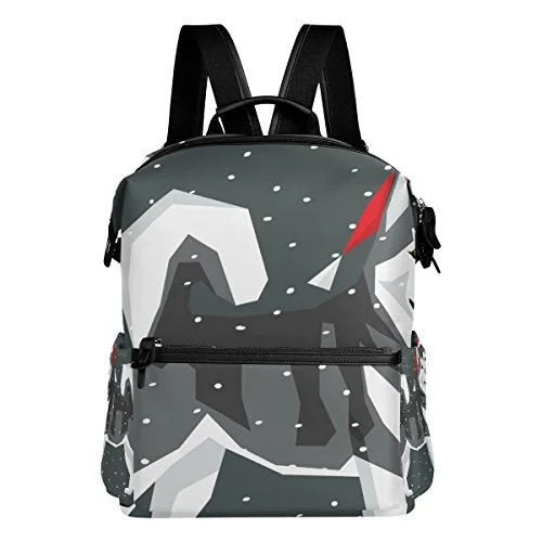 Colourlife Alaskan Malamute With Snow Stylish Casual Shoulder Backpacks Laptop School Bags Travel Colourlife Alaskan Malamute With Snow Stylish Casual Shoulder Backpacks Laptop School Bags Travel