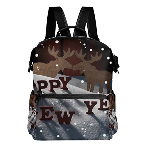 Colourlife Christmas Moose Couple Stylish Casual Shoulder Backpacks Laptop School Bags Travel Colourlife Christmas Moose Couple Stylish Casual Shoulder Backpacks Laptop School Bags Travel