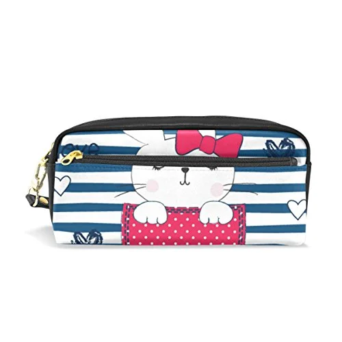 Colourlife Cute Bunny Girl Pocket Pu Leather Pencil Case Holder Pouch Makeup Bags For Boys Girls Colourlife Cute Bunny Girl Pocket Pu Leather Pencil Case Holder Pouch Makeup Bags For Boys Girls
