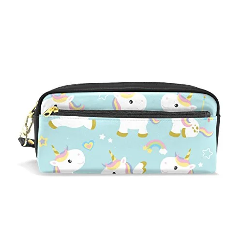 Colourlife Cute Unicorns Pu Leather Pencil Case Holder Pouch Makeup Bags For Boys Girls Adults Colourlife Cute Unicorns Pu Leather Pencil Case Holder Pouch Makeup Bags For Boys Girls Adults