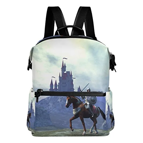 Colourlife Knight And Castle Stylish Casual Shoulder Backpacks Laptop School Bags Travel Colourlife Knight And Castle Stylish Casual Shoulder Backpacks Laptop School Bags Travel