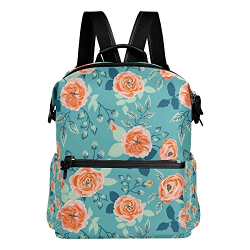Colourlife Pink Roses Stylish Casual Shoulder Backpacks Laptop School Bags Travel Multipurpose Colourlife Pink Roses Stylish Casual Shoulder Backpacks Laptop School Bags Travel Multipurpose