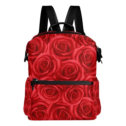 Colourlife Red Roses Stylish Casual Shoulder Backpacks Laptop School Bags Travel Multipurpose Colourlife Red Roses Stylish Casual Shoulder Backpacks Laptop School Bags Travel Multipurpose