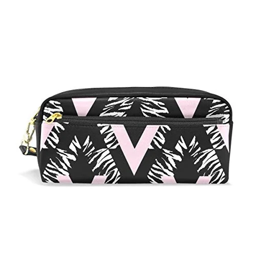 Colourlife Repeating Ink Brush Strokes Pu Leather Pencil Case Holder Pouch Makeup Bags For Boys Colourlife Repeating Ink Brush Strokes Pu Leather Pencil Case Holder Pouch Makeup Bags For Boys