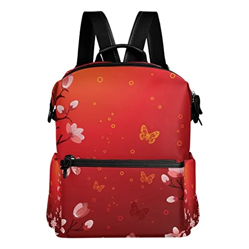 Colourlife Sakura Evening Butterflies Stylish Casual Shoulder Backpacks Laptop School Bags Travel Colourlife Sakura Evening Butterflies Stylish Casual Shoulder Backpacks Laptop School Bags Travel