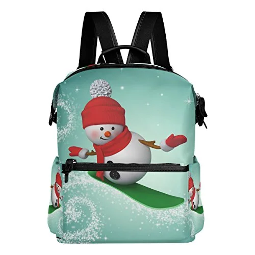 Colourlife Snowman Snowboarding Stylish Casual Shoulder Backpacks Laptop School Bags Travel Colourlife Snowman Snowboarding Stylish Casual Shoulder Backpacks Laptop School Bags Travel