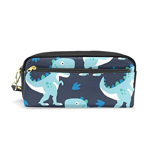 Colourlife Turquoise Dinosaurs Pu Leather Pencil Case Holder Pouch Makeup Bags For Boys Girls Colourlife Turquoise Dinosaurs Pu Leather Pencil Case Holder Pouch Makeup Bags For Boys Girls