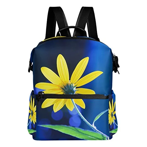 Colourlife Yellow Single Flower Stylish Casual Shoulder Backpacks Laptop School Bags Travel Colourlife Yellow Single Flower Stylish Casual Shoulder Backpacks Laptop School Bags Travel