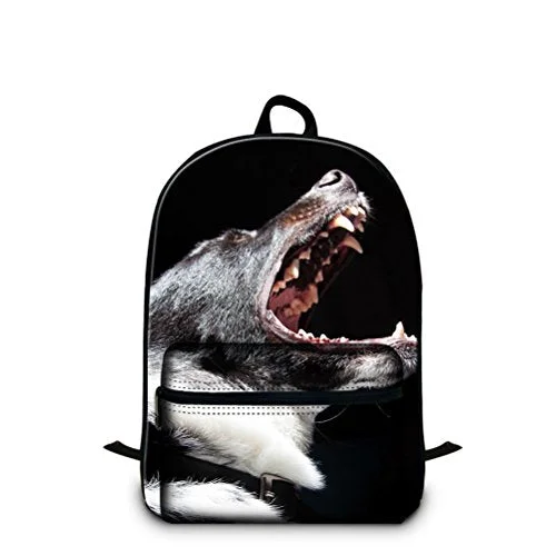 Crazytravel Canvas Dog Shoulder Rucksack Daypack School Bag For Children Adults Outdoor Crazytravel Canvas Dog Shoulder Rucksack Daypack School Bag For Children Adults Outdoor