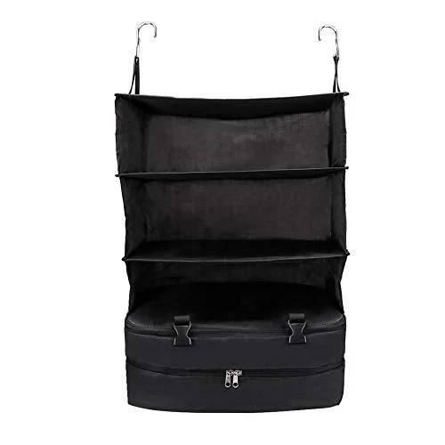 Creazy Travel Luggage Organizer Shelf, Portable Luggage System Hanging Clothes Shelves 3 Layer Creazy Travel Luggage Organizer Shelf, Portable Luggage System Hanging Clothes Shelves 3 Layer