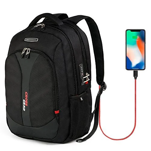 Crossgear Anti Theft Waterproof Business Backpack With Usb Charging Port Causal School Travel Crossgear Anti Theft Waterproof Business Backpack With Usb Charging Port Causal School Travel