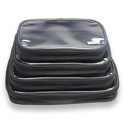 Damero 4Pcs Clear Toiletry Bag Packing Cubes, Travel Carry Organizer Case For Electronic Damero 4Pcs Clear Toiletry Bag Packing Cubes, Travel Carry Organizer Case For Electronic