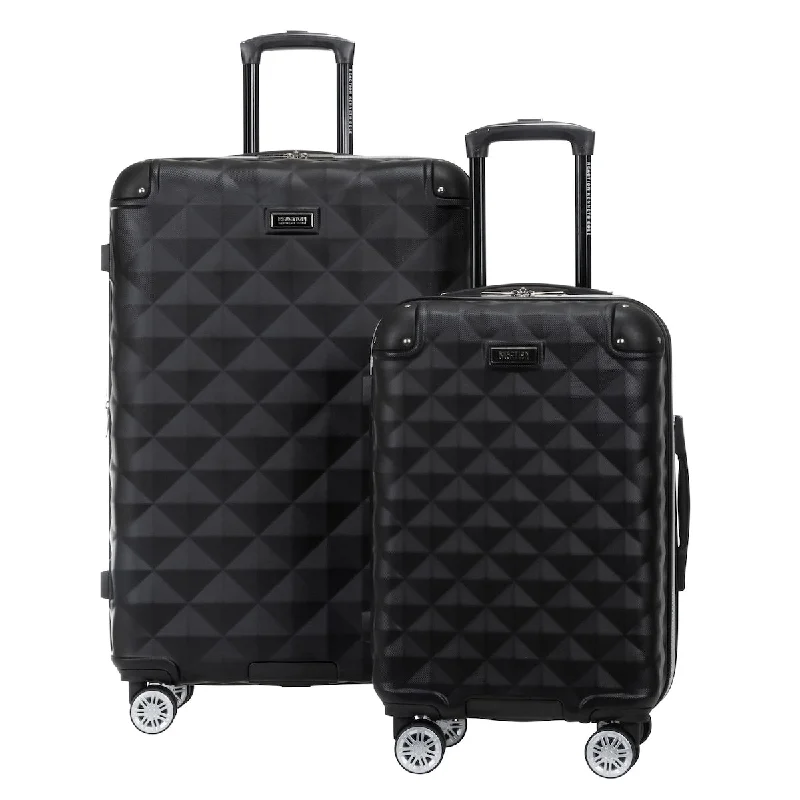 Diamond Tower Collection Lightweight Hardside Expandable 8-Wheel Spinner Travel Luggage, Black, 2-Piece Set (20" & 28") Diamond Tower Collection Lightweight Hardside Expandable 8-Wheel Spinner Travel Luggage, Black, 2-Piece Set (20" & 28")