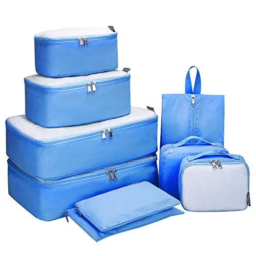 G4Free 9 Set Packing Cubes - Water Resistant Mesh Travel Luggage Accessories Packing Organizer with G4Free 9 Set Packing Cubes - Water Resistant Mesh Travel Luggage Accessories Packing Organizer with