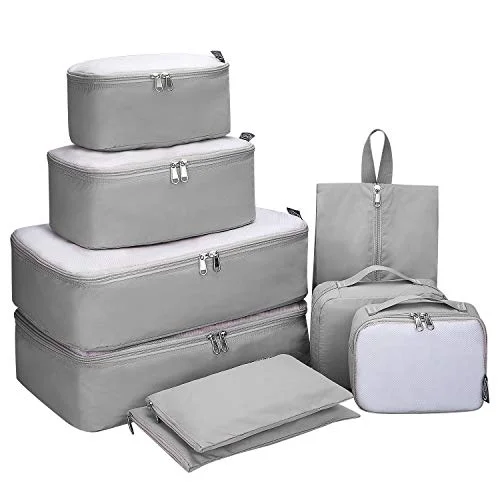 G4Free 9 Set Packing Cubes - Water Resistant Mesh Travel Luggage Accessories Packing Organizer with G4Free 9 Set Packing Cubes - Water Resistant Mesh Travel Luggage Accessories Packing Organizer with