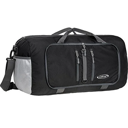 G4Free Foldable Travel Duffle Bag Lightweight 22 Inch for Luggage, Sports, Gym(Black) G4Free Foldable Travel Duffle Bag Lightweight 22 Inch for Luggage, Sports, Gym(Black)