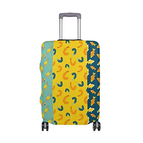 GIOVANIOR Cartoon Flamingos Fishes Luggage Cover Suitcase Protector Carry On Covers GIOVANIOR Cartoon Flamingos Fishes Luggage Cover Suitcase Protector Carry On Covers