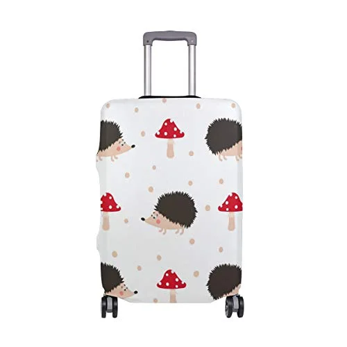GIOVANIOR Cartoon Hedgehog Mushroom Luggage Cover Suitcase Protector Carry On Covers GIOVANIOR Cartoon Hedgehog Mushroom Luggage Cover Suitcase Protector Carry On Covers