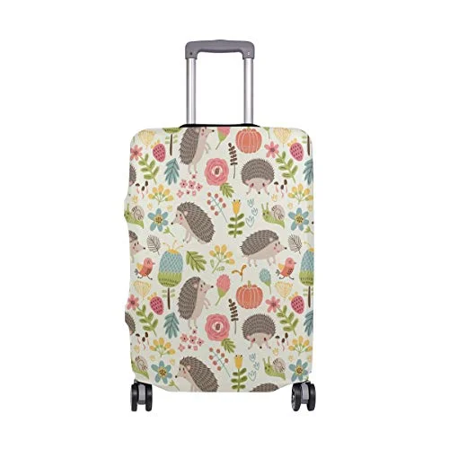 GIOVANIOR Cartoon Hedgehog Snail Flowers Luggage Cover Suitcase Protector Carry On Covers GIOVANIOR Cartoon Hedgehog Snail Flowers Luggage Cover Suitcase Protector Carry On Covers
