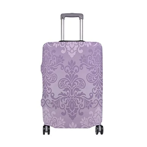 GIOVANIOR Retro Roman Purple Floral Luggage Cover Suitcase Protector Carry On Covers GIOVANIOR Retro Roman Purple Floral Luggage Cover Suitcase Protector Carry On Covers