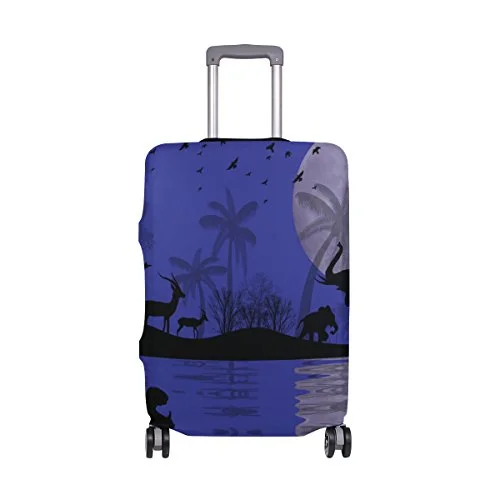 GIOVANIOR Wild Animals In African Landscape Luggage Cover Suitcase Protector Carry On Covers GIOVANIOR Wild Animals In African Landscape Luggage Cover Suitcase Protector Carry On Covers