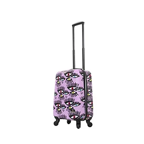 HALINA Bouffants & Broken Hearts Bold Eyes 20" Hard Side Spinner Luggage, Multicolor HALINA Bouffants & Broken Hearts Bold Eyes 20" Hard Side Spinner Luggage, Multicolor