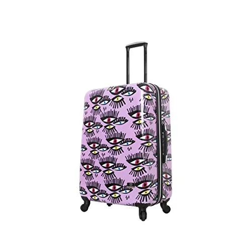 HALINA Bouffants & Broken Hearts Bold Eyes 28" Hard Side Spinner Luggage, Multicolor HALINA Bouffants & Broken Hearts Bold Eyes 28" Hard Side Spinner Luggage, Multicolor