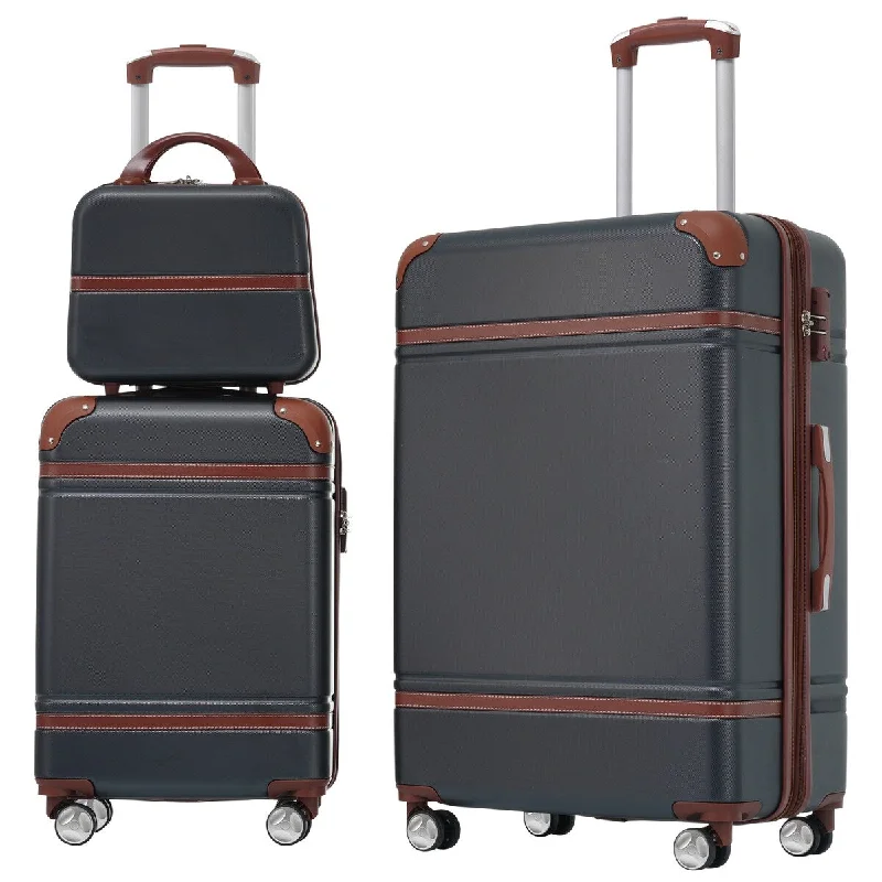 Hardshell Luggage Sets 3 Pieces 20"+28" Luggages and Cosmetic Case Spinner Suitcase with TSA Lock Lightweight Hardshell Luggage Sets 3 Pieces 20"+28" Luggages and Cosmetic Case Spinner Suitcase with TSA Lock Lightweight