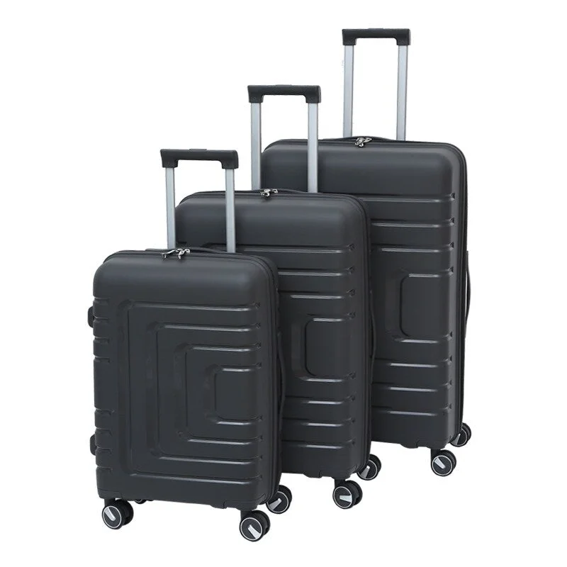 Hardshell Suitcase Spinner Wheels PP Luggage Sets Lightweight Durable Suitcase with TSA Lock,3-Piece Set (21/25/29)Dark Gray Hardshell Suitcase Spinner Wheels PP Luggage Sets Lightweight Durable Suitcase with TSA Lock,3-Piece Set (21/25/29)Dark Gray