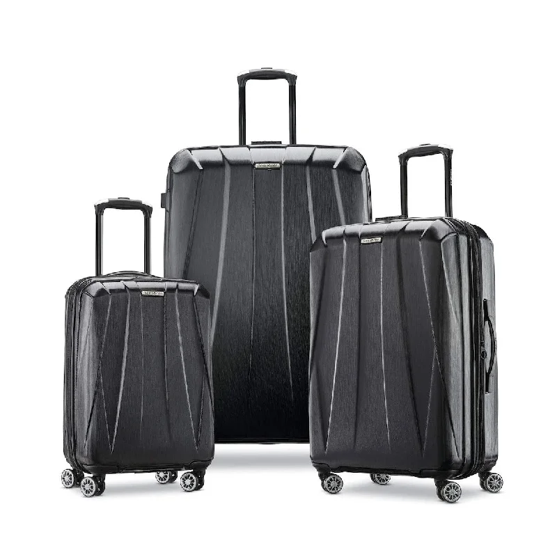 Hardside Expandable Luggage with Spinners, Black, 3-Piece Set (20/24/28)